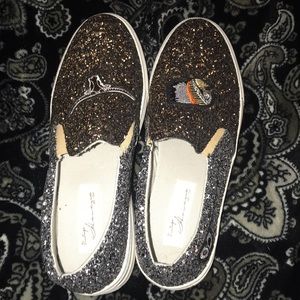 glitter slip ons